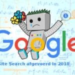 Google site search afgevoerd
